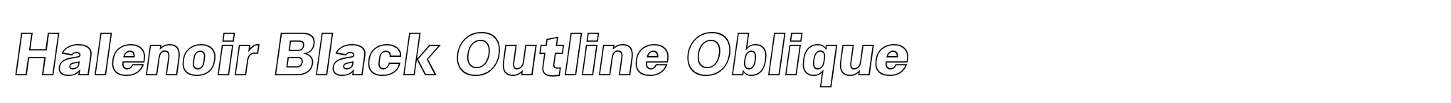 Halenoir Black Outline Oblique image
